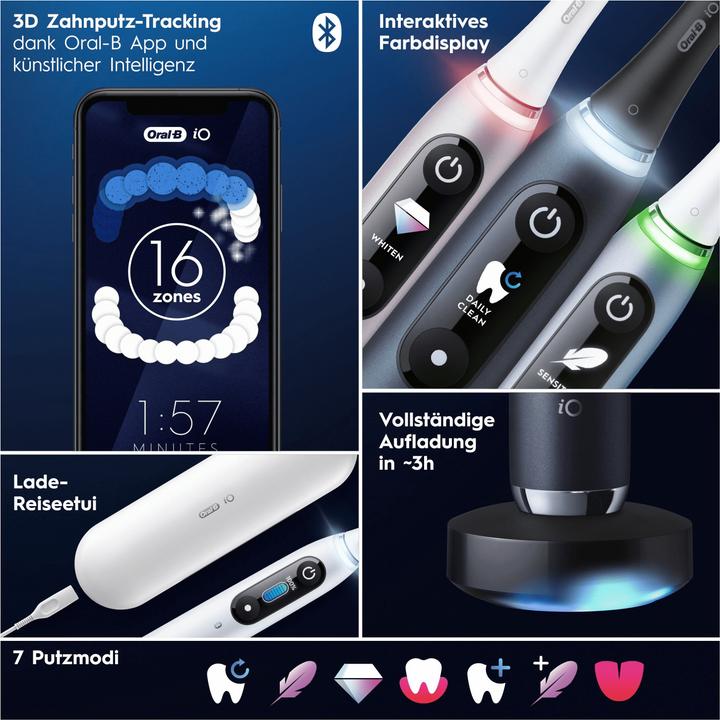 Actual product image Oral-B iO 9 + Sensitive spazzolino elettrico nero (Oscillating toothbrush)