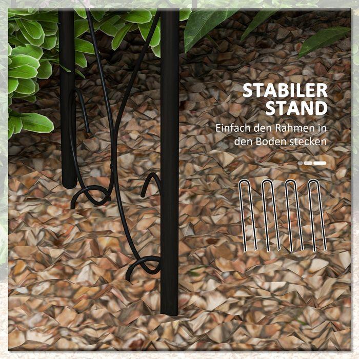 Immagine prodotto Swisshandel24 Rosenbogen Torbogen, Stahl 125x37x230 cm Gartenbogen für Kletterpflanzen Schwarz (125 cm, 37 cm)