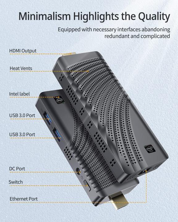 Immagine prodotto NiPoGi Mini PC Stick (Intel Celeron N4000, 4 GB)