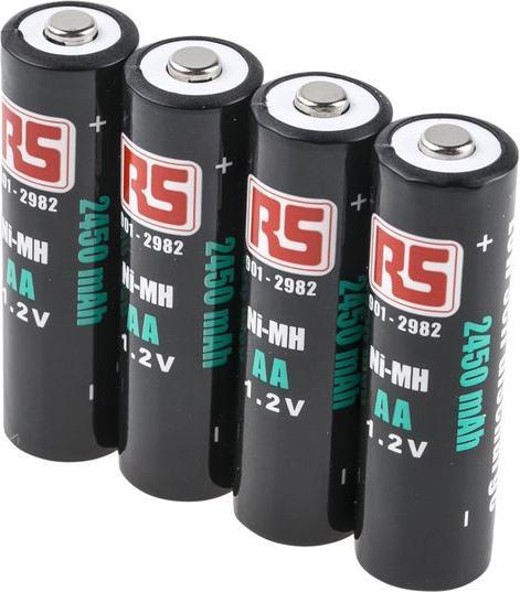 Produktbild Rs Pro AA Akku NiMH 1.2V, 2.45Ah, geringe Selbstentladung (4 Stk., AA, 2450 mAh)