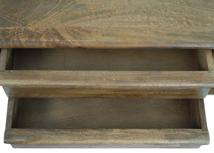 Actual product image Mendler TV rack HWC-L96, solid mango wood 46x110x35cm
