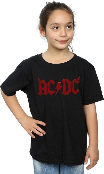 Produktbild AC/DC Mädchen Horns Logo TShirt aus Baumwolle (128)