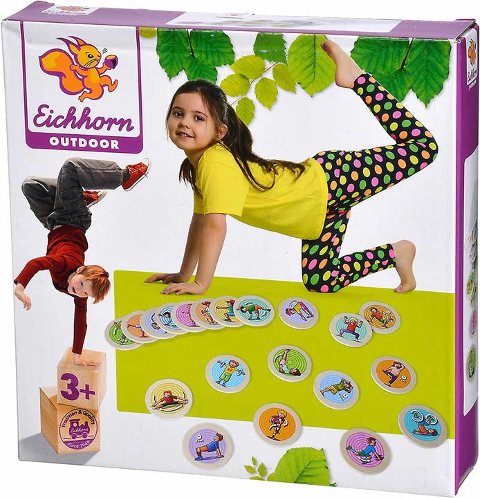 Produktbild Eichhorn Outdoor Bewegungsspiel, animiert Kinder zum Bewegen, Turnen und Auslassen, 20 Spielscheib
