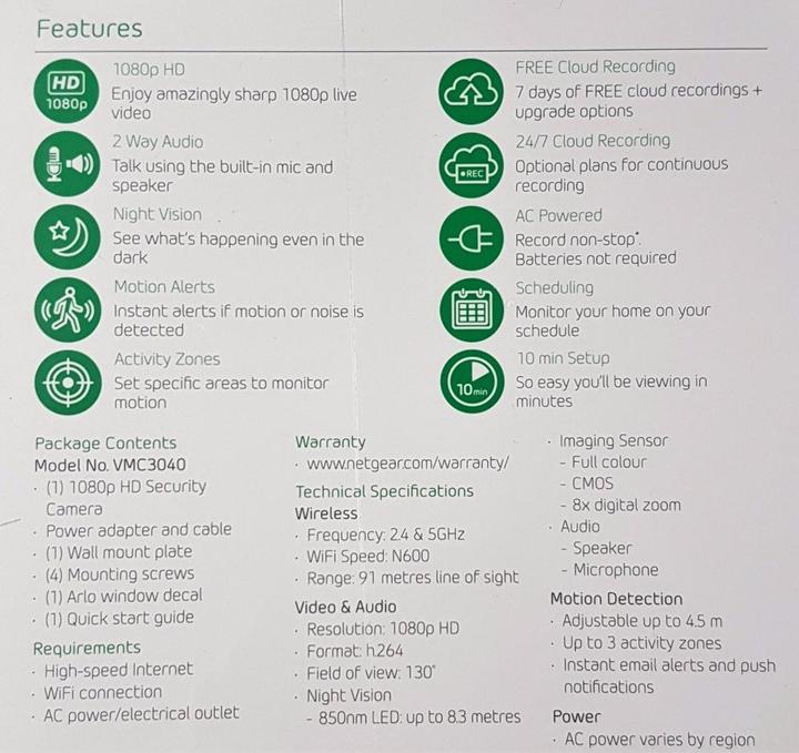 Actual product image Arlo Q Vmc3040 (1920 x 1080 Pixels)