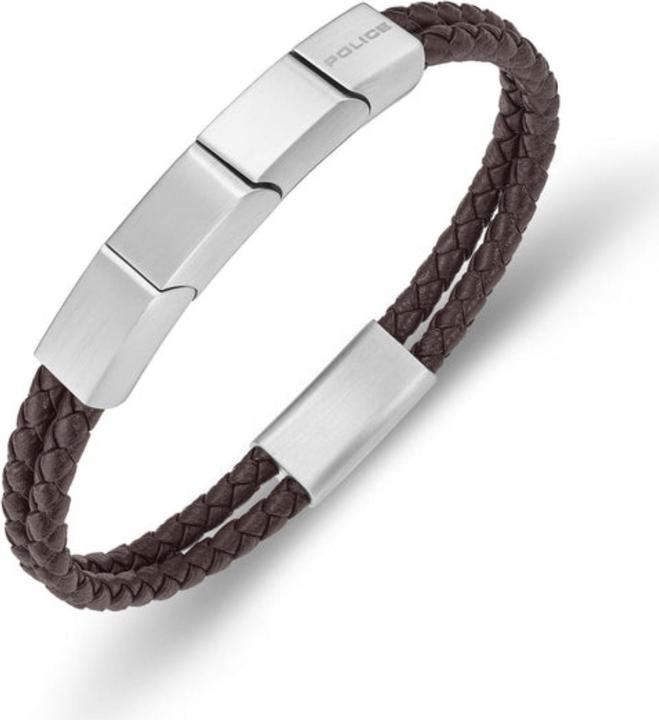 Produktbild Police Parallel Armband (19 cm, Edelstahl, Leder)
