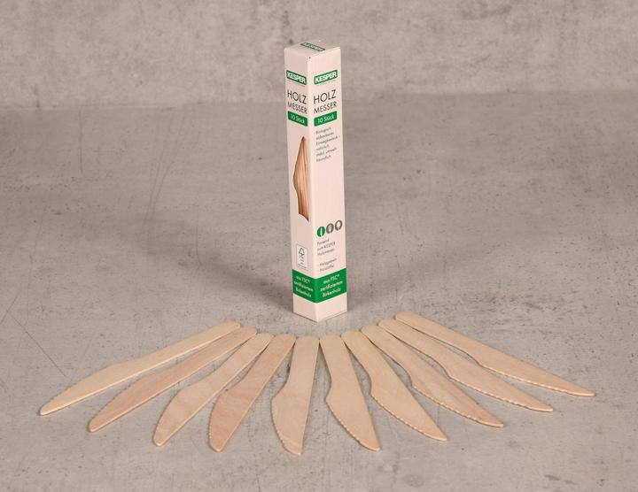 Actual product image Kesper Disposable knife wood, pack of 10 (10 x)