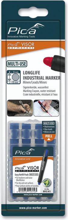 Actual product image Pica VISOR permanent refill sets, / SB (fluorange-orange, 10 mm, 4 x)