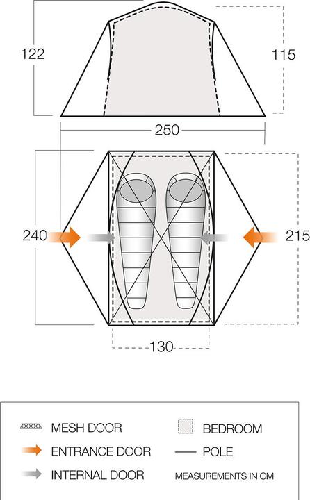 Image du produit Vango Tryfan 200 (Tente igloo, 3.60 kg, 2 personnes)