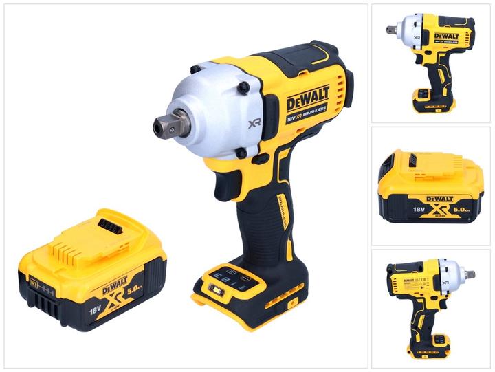 DeWalt DCF 892 N Cordless impact wrench 18 V 812 Nm 1/2" brushless + 1x rechargeable battery 5.0 Ah - (Rechargeable battery operated)