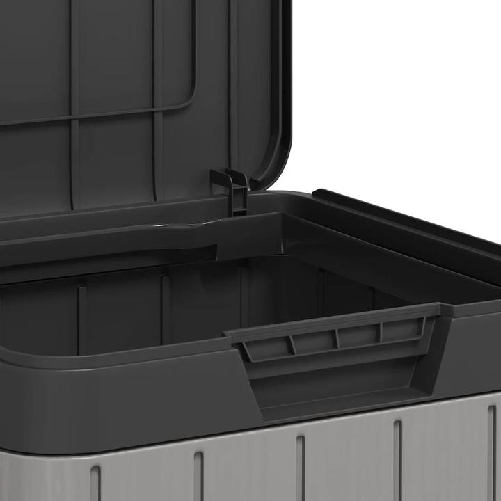 Actual product image VidaXL Outdoor-Mülltonne Grau 38x38x65 cm PP,Farbe: Grau (80 l)