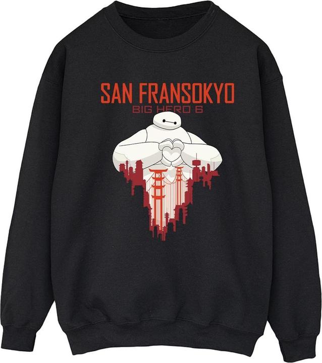 Immagine prodotto Disney Big Hero 6 Baymax San Fransokyo Heart Felpa Donna (M)
