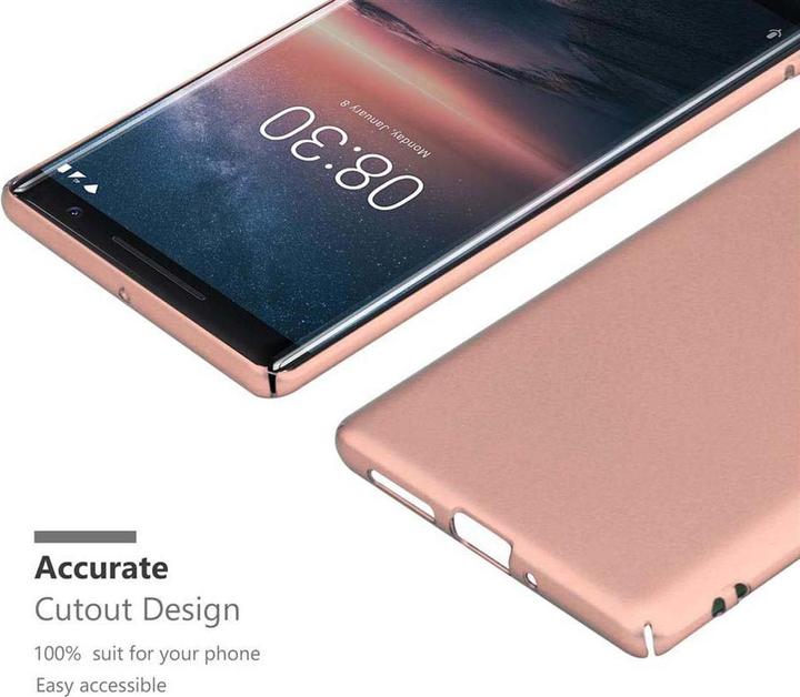 Actual product image Cadorabo Hard Cover Matt Metal Cover (Nokia 8 Sirocco)