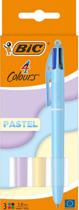 Actual product image Bic Multi-coloured biros 4 Colours Pastel 3 pieces (Blue, Yellow, Lilac, 3 x)