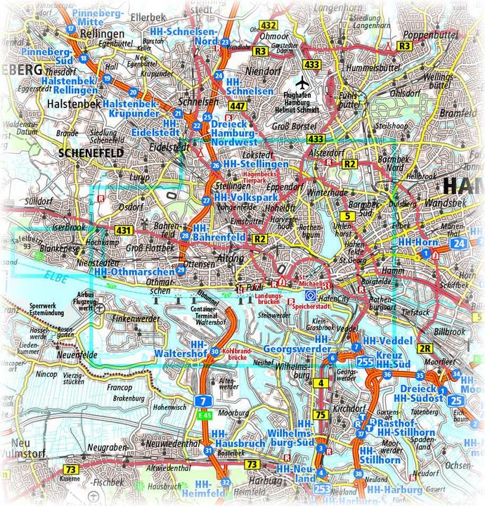 Produktbild Hamburg. Stadtplan 1:18 000 18000