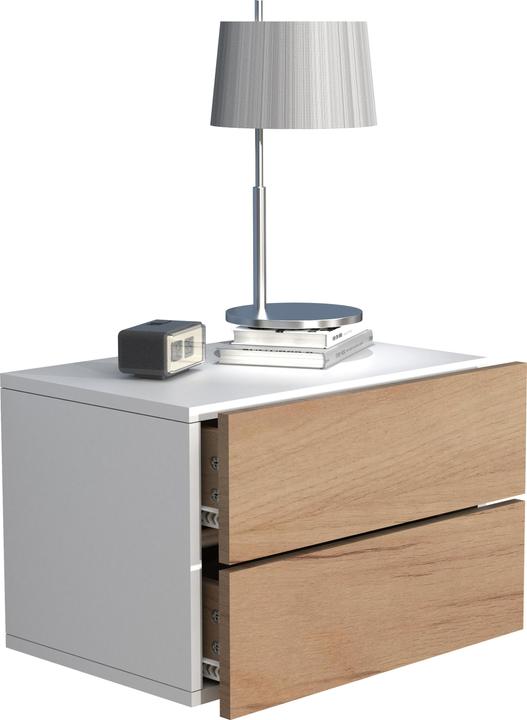 Actual product image VCM Wooden Wall Drawer Bedside Cabinet Wall Board Drawer Console Bedside Table Usal L 45 cm (45 x 32 cm)