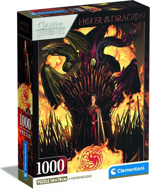 Produktbild Clementoni HOUSE OF THE DRAGON - Throne de Fer - Puzzle 1000P (1000 Teile)