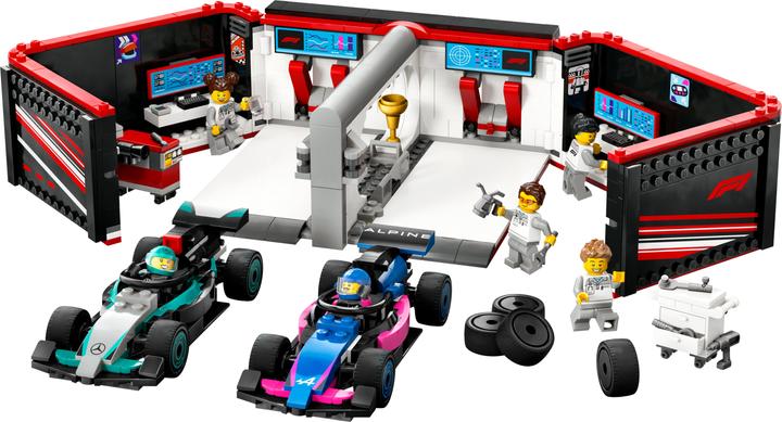 Image du produit LEGO F1 Garage mit Mercedes-AMG & Alpine Rennautos (60444, LEGO City)