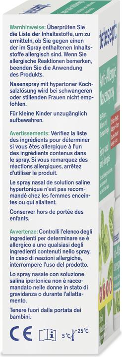 Nährwerte und Zutaten Tetesept Anti Allergie Nasenspray 20 ml (1 Stück)