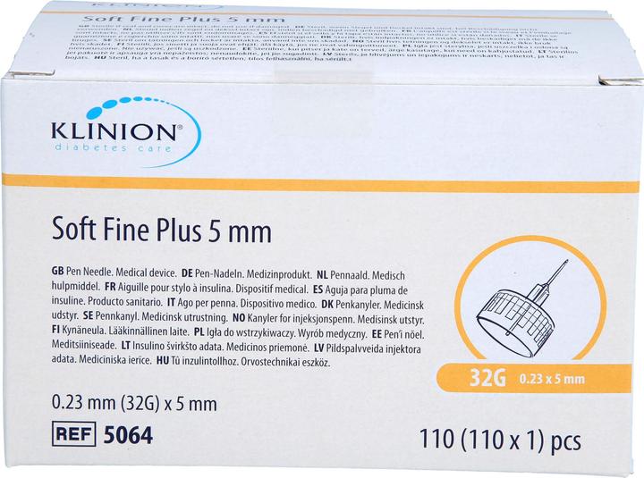 Produktbild Klinion soft fine plus 5mm, 110 St KAN (Pen Nadeln + Einmalkanülen)
