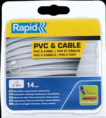 Actual product image Rapid PVC & cable glue sticks Ø12x94mm 14 pieces