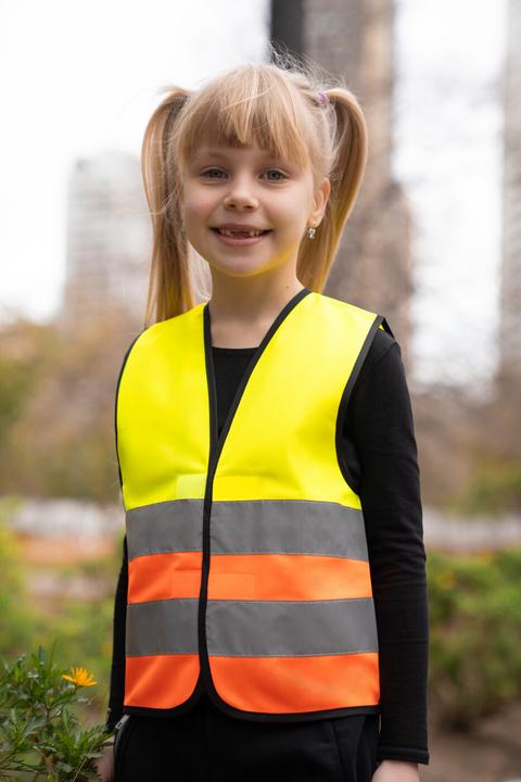 Actual product image Korntex Hi-Vis Recycled T-Shirt Yellow - Grey, Size XXL (S, XXL)