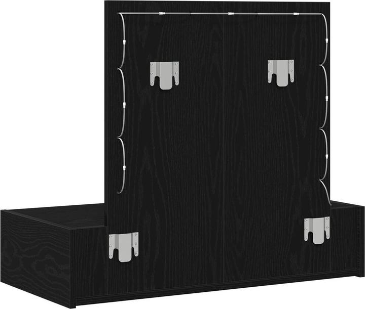 Immagine prodotto VidaXL Tavolino da toilette a parete con luci LED in rovere nero