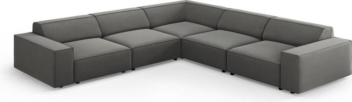 Actual product image Micadoni Velvet Symmetrical Corner Sofa, "Jodie", 6 Seats, 287x287x70Made in Europe (Corner sofa)