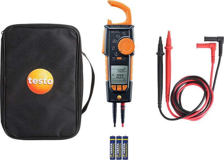 Image du produit Testo 770-3 Pince ampèremétrique numérique CAT III 1000 V, CAT IV 600V Affichage (Counts) : 6000 (CAT IV 600V, CAT III 1000V)