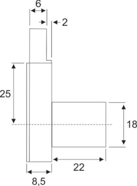 Produktbild BMB Aufschraubschloss Dornmass 25 mm links / rechts verschiedenschliessend