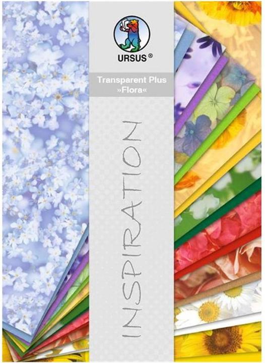 Ursus Transparent paper Flora A4, 115 g/m², 18 pieces, Multicolor (115 g/m², 18 x, A4)