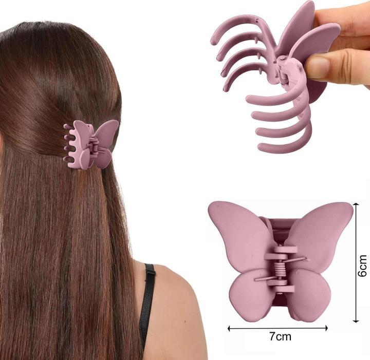Actual product image ASMI Hair claw, hair clip butterfly pink