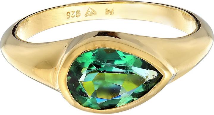 Image du produit Elli PREMIUM Bague sceau Quartz 925 argent (54, Argent 925)
