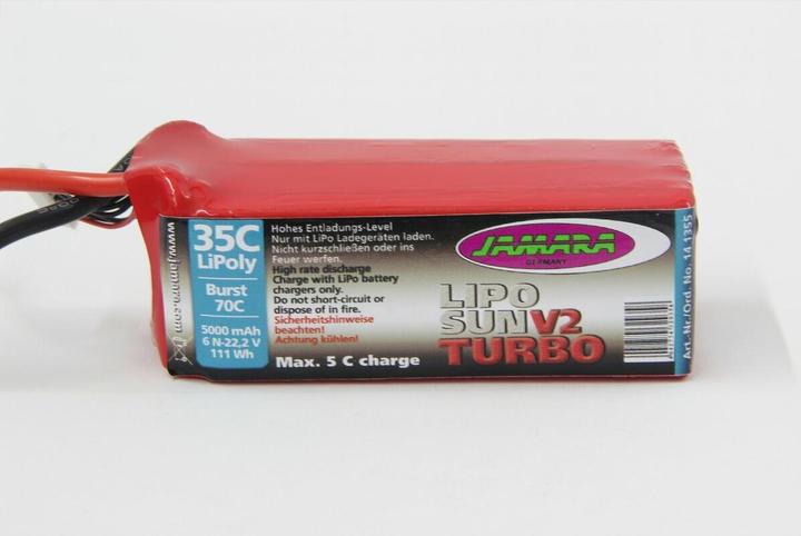 Actual product image Jamara Battery pack LipoSun V2 Turbo (22.20 V, 5000 mAh)