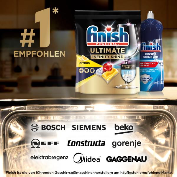 Image du produit Finish Ultimate Infinity Shine Citron (Cachets, 80 Cycles de lavage)