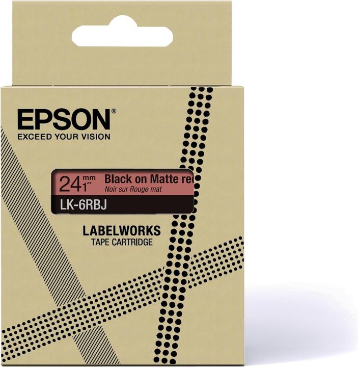 Immagine prodotto Epson Rosso opaco/nero 24 mm LK-6RBJ (2.40 cm, Rosso)