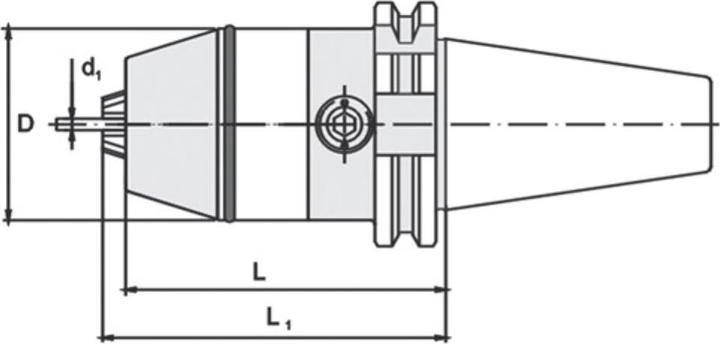 Actual product image WTE NC quick-action drill chuck DIN 69871A