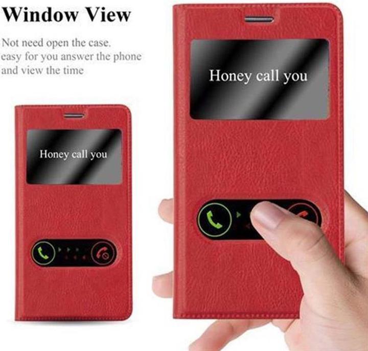 Actual product image Cadorabo Book with View double window cover (Samsung Galaxy Note 3)