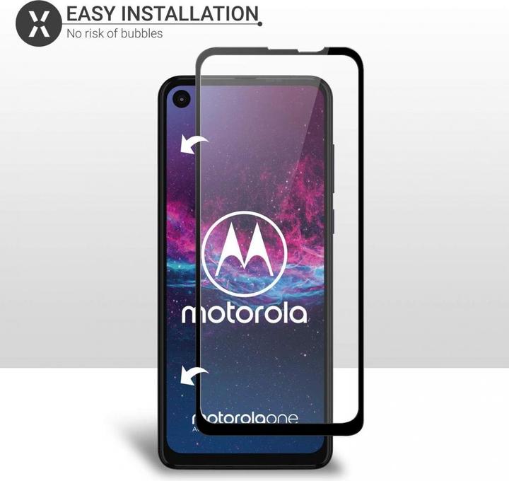Screenguard Motorola One Action Full Screen Panzerglas Schutzfolie 2.5D 9H (1 Stück, Motorola One Action)