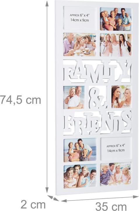 Image du produit Relaxdays Cadre photos pêle-mêle (9 x 14 cm)