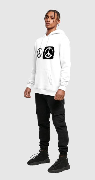 Produktbild Merchcode Peace - Double Peace White Heavy Hoody - 161365 (L)
