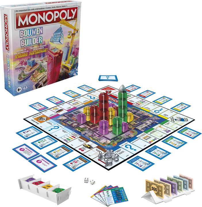Produktbild Hasbro Gaming Monopoly Bauen - Belgische Edition Brettspiel Strategiespiel Familienspiel Spiele für Kinder Tolles (Französisch, Niederländisch)