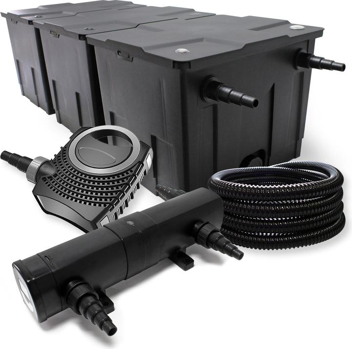 Actual product image Wiltec Filter Set Bio Pond Filter up to 90000l, UVC Clarifier with 24W, 80W Pump and 25m Hose