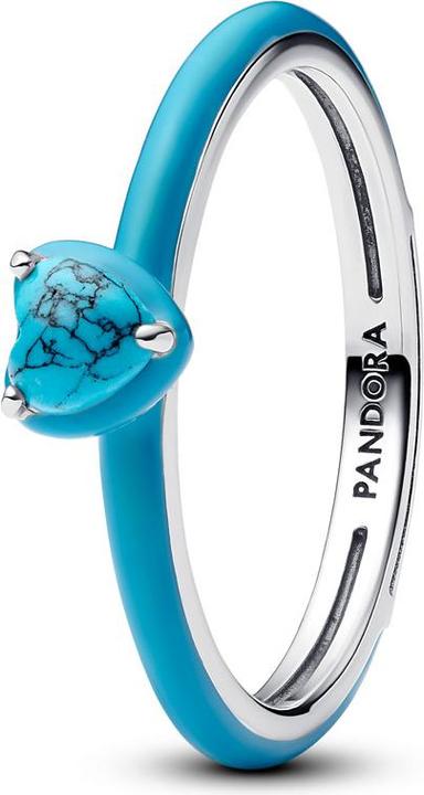 Produktbild Pandora ME Türkisfarbener Herz Stein Ring (46, 925 Silber)