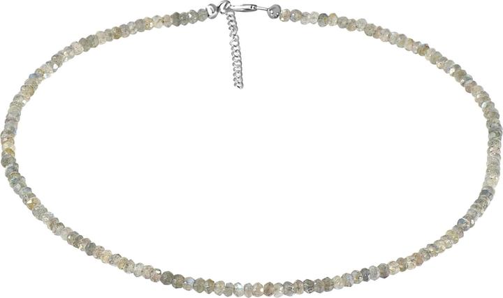 Immagine prodotto Xen Collana di labradorite 4 mm sfaccettata 43 + 5 cm argento 925 (Argento 925, 43 cm)