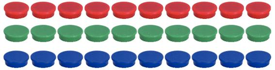 Produktbild KS Tools Magnet-Set, Ø 25mm, blau, 10er Pack