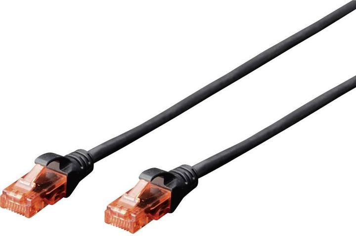 Produktbild Digitus DK-1614-010/BL RJ45 Netzwerkkabel, Patchkabel CAT 6 U/UTP 1.00 m Schwarz (U/UTP, CAT6, 1 m)