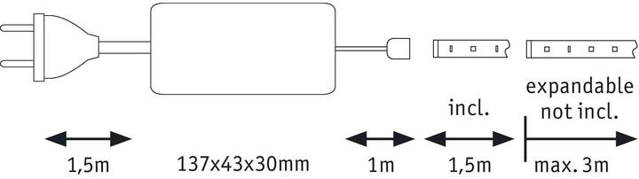 Immagine prodotto Paulmann Set di strisce MaxLED 1000 (Bianco caldo, 150 cm, Interno)