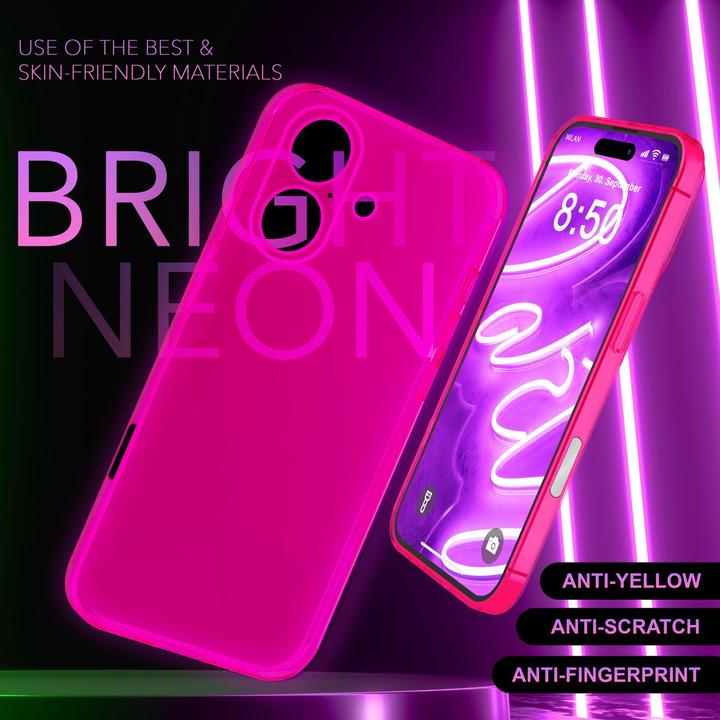 Produktbild Nalia Klar Transparente Neon Silikon Hülle (Apple iPhone 16 Plus)