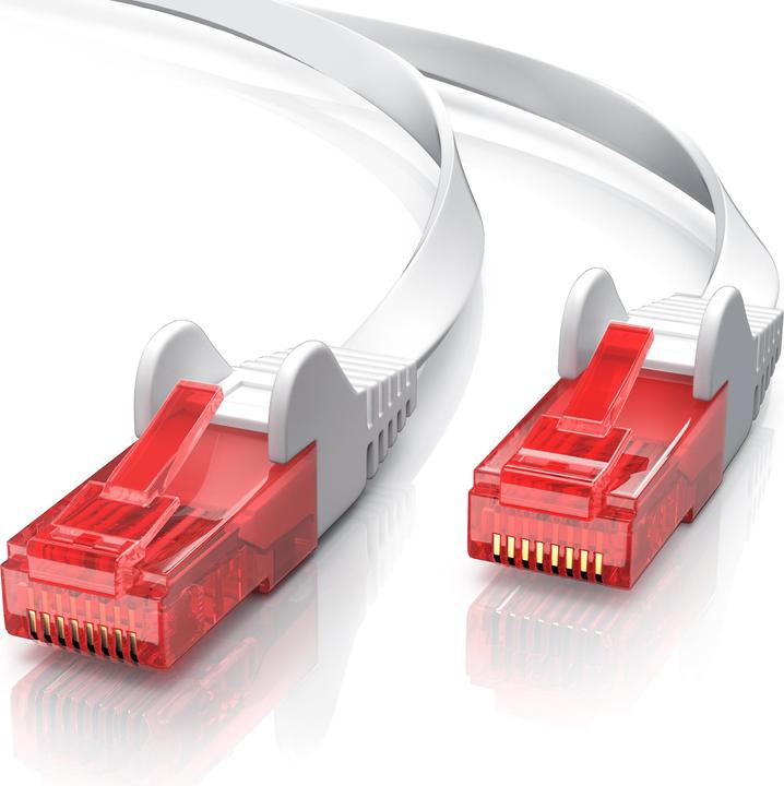 Produktbild CSL Netzwerkkabel flach - Ethernet Gigabit Lan Kabel RJ45 (UTP, CAT6, 20 m)