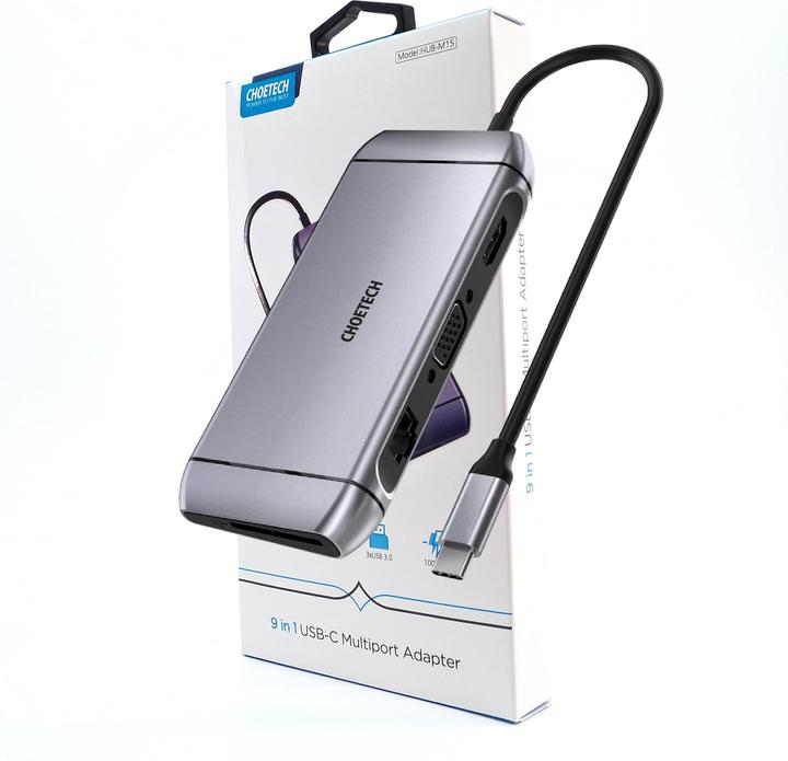 Produktbild Choetech HUB-M15 (USB-C, 9 Ports)